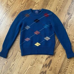 Allen Solly 100% wool made in Hong Kong argyle sweater blue England large unisex